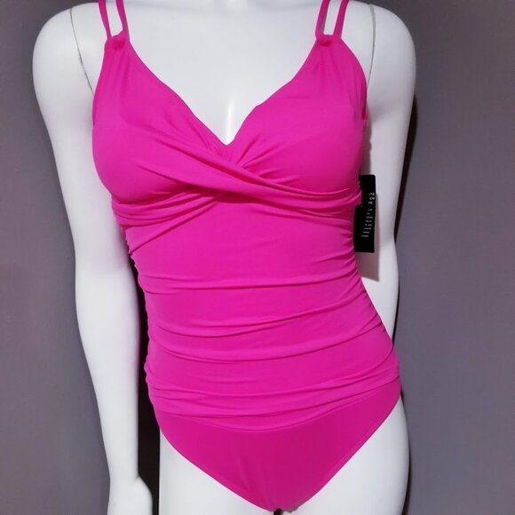 Lauren Ralph Lauren Double Strap Tummy Control One Piece Swimsuit Size 8 - Picture 2 of 10